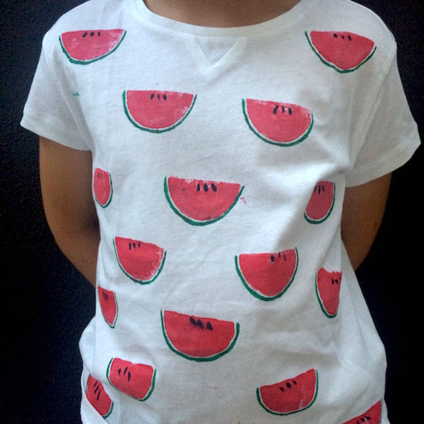 T shirt con le angurie stampini patate