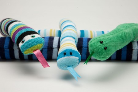 Calzini spaiati DIY creativo serpenti giocattolo