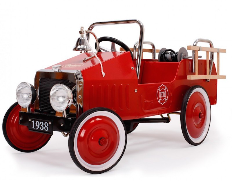 automobili e moto per bambini camion-dei-pompieri-a-pedali-rosso