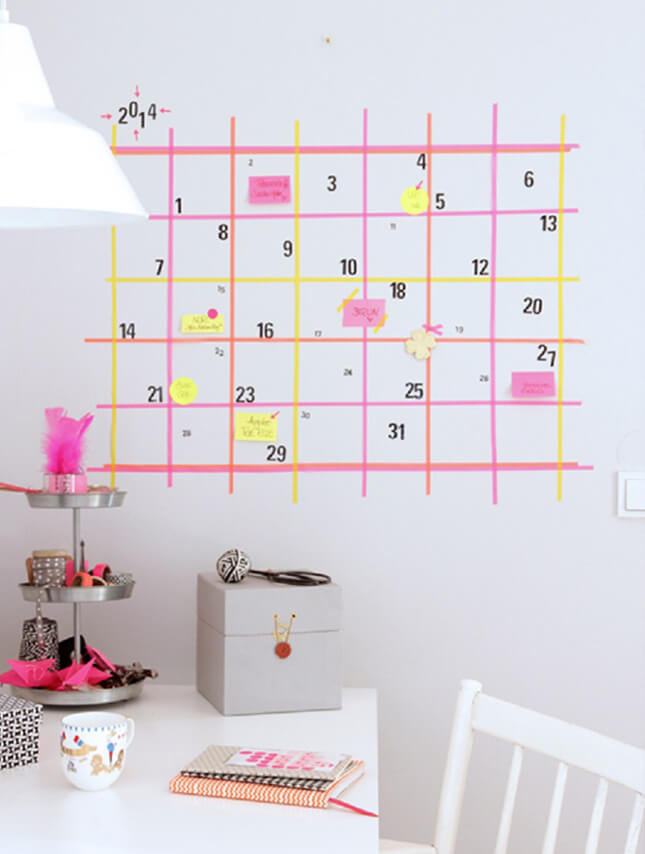 20 piccole idee furbe con il washi tape calendario 