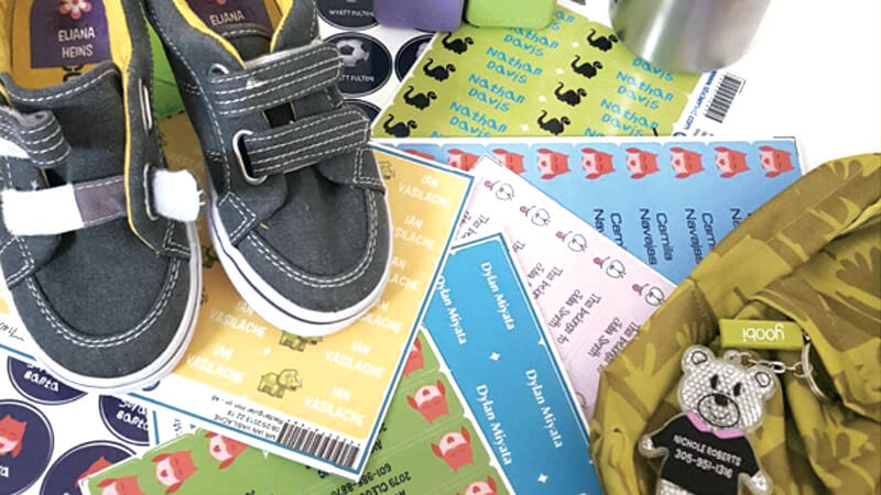 etichette adesive personalizzate scuola asiloaltro pacchetto