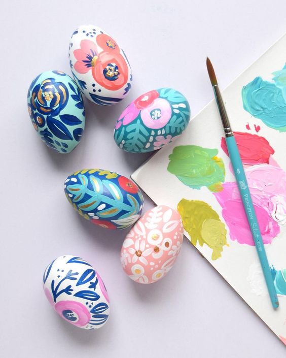 15 idee geniali per decorare le uova di Pasqua boho instagram.com