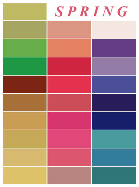armocromia palette colori primavera
